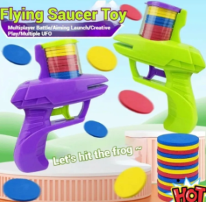 Toy Carrot with Soft Bullet Mini Flying Disc Toy Parent-child Outdoor