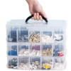 Removable 3-Layer 30 Slots Storage Box Craft Blocks Toy Organizer Jewelry Cosmetic Box