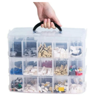 Removable 3-Layer 30 Slots Storage Box Craft Blocks Toy Organizer Jewelry Cosmetic Box