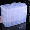 Removable 3-Layer 30 Slots Storage Box Craft Blocks Toy Organizer Jewelry Cosmetic Box