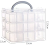 Removable 3-Layer 18 Slots Storage Box Craft Blocks Toy Organizer Jewelry Cosmetic Box