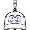 ONE PIECE: Hat-Shaped Rubber Reel Key Chain / Navy