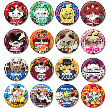 MEGA CAT PROJECT One Piece Nyan Piece Nyan! Can Badge Collection 1Box 16pcs