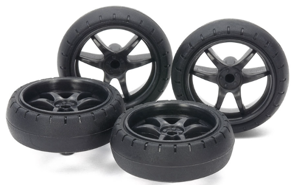 GP.546 Large Dia. Low Friction Arched Tires (31mm) & Carbon Wheels (V Spoke)