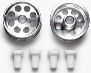Mini 4WD HG Aluminum Reversible Wheels for Low Profile Tires (2pcs)