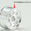 Mini 4WD HG Aluminum Reversible Wheels for Low Profile Tires (2pcs)
