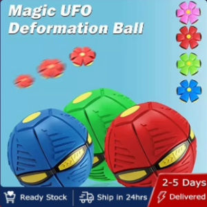 Magic Flying Saucer Ball UFO Flat Throw Disc Ball with LED Light Toy Outdoor Kid's Sports Balls