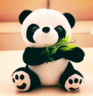 Panda Stuff Toy with Bamboo 17cm or 7inch