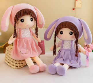45 cm Cute Lop-eared Rabbit Doll Plush Toy Doll Doll Rabbit-Eared Sweetheart Doll Cute baby girl