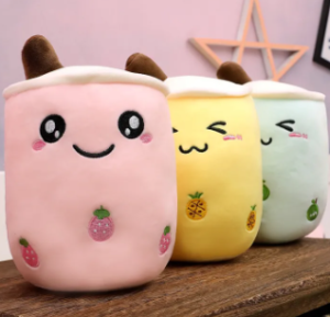 7 inches Milk Tea Stuffed Toys Cute Bubble Tea Plush Toy Creative Cup Doll Gift Toy