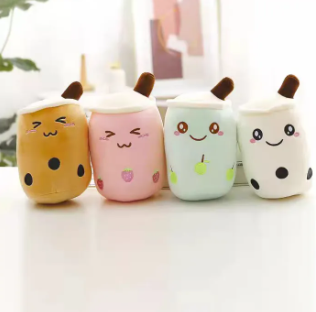 7 inches Milk Tea Stuffed Toys Cute Bubble Tea Plush Toy Creative Cup Doll Gift Toy