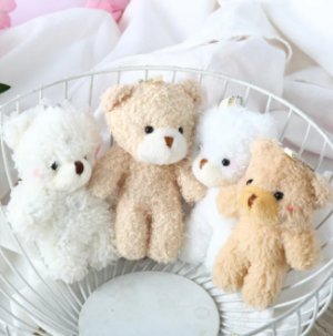 AILEBE 12cm Teddy Bear Mini Bear Small Size Stuffed Toy Bouquet Decoration Children's Gift Girls' Gift